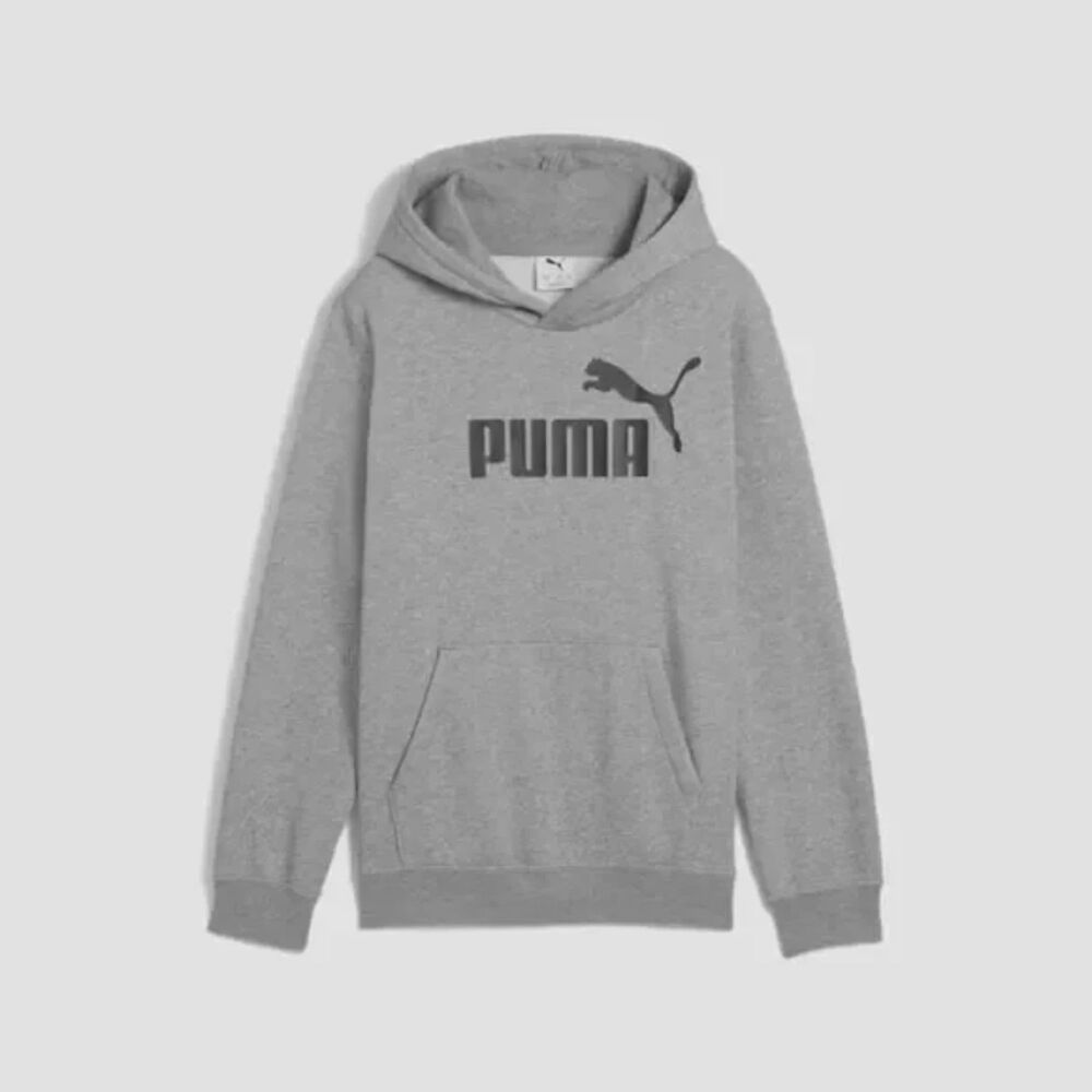 Puma Kids Boys Fleece Pullover Black Gray Unisex Hoodie Size 5T